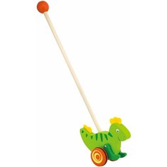 Каталка-игрушка Viga Динозавр (50963) зелeный