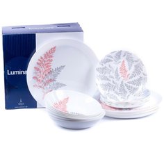 Столовый сервиз Luminarc Cyrus, 6 персон, 18 предм., белый/серый