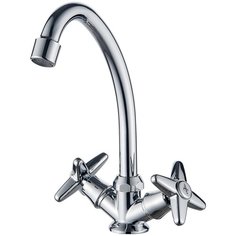 Смеситель для кухни (мойки) Ledeme L4020 двухрычажный серебристый