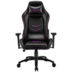 Компьютерное кресло TESORO Alphaeon S3 игровое, обивка: искусственная кожа, цвет: черный/розовый