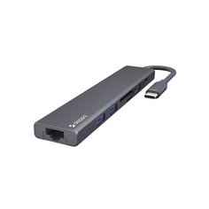 USB-концентратор Deppa USB Type-C 7 в 1 (73127), разъемов: 3, графит