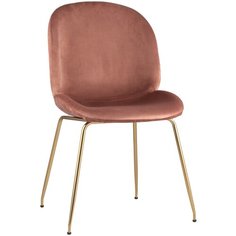 Стул STOOL GROUP Beetle, металл/текстиль, цвет: пудровый