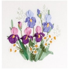 PANNA Набор для вышивания нитками и лентами Палитра весны 15 x 17 см (Ц-1337)