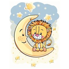 ФРЕЯ Картина по номерам "В гостях у луны", 30*40 см (PKZ-2 №10)