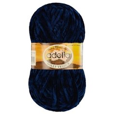 Пряжа Adelia Dolly Velour, 100 г, 93 м, 5 шт., №14 синий