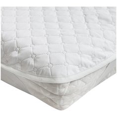 Наматрасник стёганный AMARO HOME Comfort Line ультрастеп 180х200, с резинками по углам, белый
