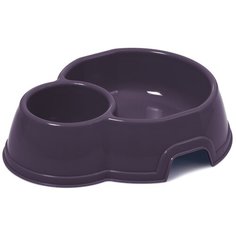 Миска для домашних животных 200мл+700мл двойная, китово-синяя Lilli Pet