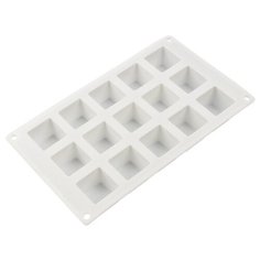 Формы для выпечки силиконовые SPC-0307 для пирожных 26 x 15 x 3.2 см "кубики"- 15 ячеек