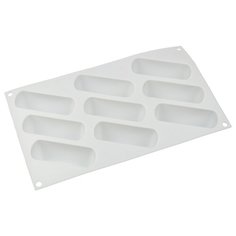 Форма силиконовая "S-CHIEF" для пирожных SPC-0328 29.8 x 17.4 x 4.2 см "пирамидки" - 9 ячеек