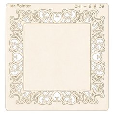 Картонные и бумажные элементы Mr.Painter CHI-9 Чипборд 9.5 см х 10 см 1 шт. 39 "Ажурная рамка №2"