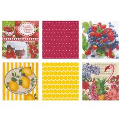 Салфетки для декупажа SDD 12 шт. 3х слойные 33 x 33 см ассортиНабор №1216-06 "Ярко!" Love2 Art