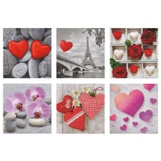 Салфетки для декупажа SDD 12 шт. 3х слойные 33 x 33 см ассортиНабор №1217-11 "Lamour" Love2 Art