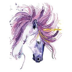 Наборы - кристальная (алмазная) мозаика "ФРЕЯ" ALV-66 Кристальная мозаика (алмазная вышивка) "Единорог" 30 х 40 см