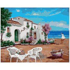 Раскрашивание, раскраски "ФРЕЯ" PKW-1 78 Набор для раскрашивания по номерам (по дереву) 40 х 50 см "Отдых у моря"