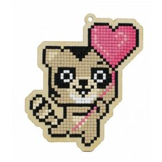 Мозаика на дереве Гранни "Влюбленный енотик"