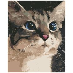 Хобрук Картина по номерам "Пушистый друг" 40х50 см Hobruk