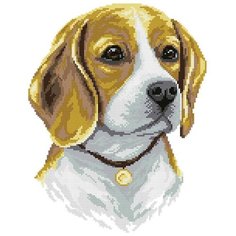 "ФРЕЯ" набор кристальная (алмазная) мозаика ALVR-141 "Преданный бигль" 30 х 37 см