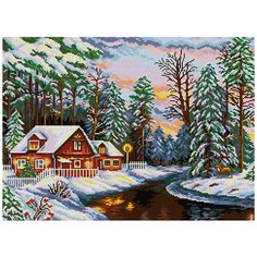 "ФРЕЯ" набор кристальная (алмазная) мозаика ALVR-126 "Сочельник" 40 х 55 см