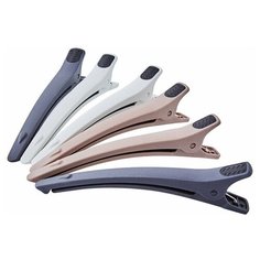 Зажим для волос DEWAL карбоновый цветной, 12см 6 шт/уп JB-0033