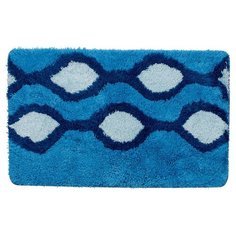 Коврик для ванной комнаты, 50*80 см, акрил, Curved Lines, blue, IDDIS, 400A580I12