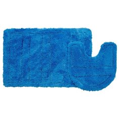 Набор ковриков для ванной комнаты, 60х90 + 50х50 см, микрофибра, Blue Landscape, IDDIS, 241M590i13