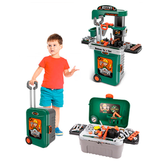 Набор строительных инструментов 3в1: чемодан ящик верстак, 28 предметов Tong DE