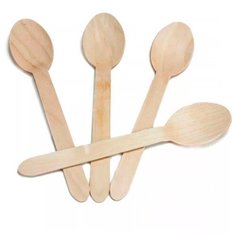 Ложка VIATTO WS-160, дерево, 16 см, 100 шт.