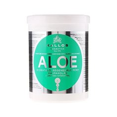 Kallos KJMN Маска для волос восстанавливающая влагу и блеск Aloe, 1000 мл