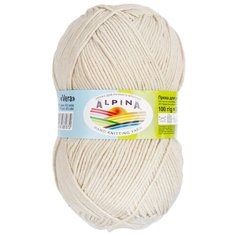 Пряжа Alpina "VERA" 55% акрил, 45% хлопок №29 молочный - 5 мотков по 100 г