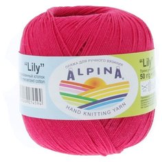 Пряжа Alpina "LILY" 100% мерсеризованный хлопок №105 яр.сиреневый - 10 мотков по 50 г