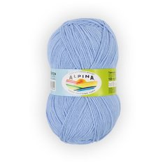 Пряжа Alpina "VERA" 55% акрил, 45% хлопок №49 бл.голубой - 5 мотков по 100 г