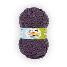 Пряжа Alpina "VERA" 55% акрил, 45% хлопок №46 т.серо-фиолетовый - 5 мотков по 100 г
