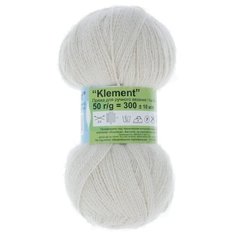 Пряжа Alpina "KLEMENT" 80% альпака, 20% мериносовая шерсть №01БЕЛЫЙ (натуральный) - 4 мотка по 50 г