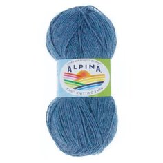 Пряжа Alpina "ROLAND" 100% альпака №34 т.голубой - 4 мотка по 50 г