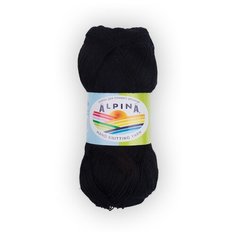 Пряжа Alpina "VIVEN" 100% бамбук №02 ЧЕРНЫЙ - 10 мотков по 50 г
