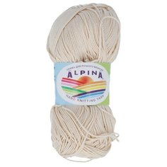 Пряжа Alpina "SATI" 100% мерсеризованный хлопок №029 бежевый - 10 мотков по 50 г