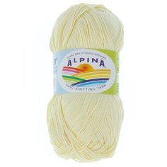 Пряжа Alpina "SATI" 100% мерсеризованный хлопок №006 желтый - 10 мотков по 50 г