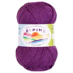 Пряжа Alpina "SLAVIC" 70% вискоза, 30% шерсть №10 фиолетовый - 10 мотков по 50 г