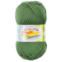 Пряжа Alpina "MISTY" 70% хлопок, 30% шерсть №06 зеленый - 10 мотков по 50 г