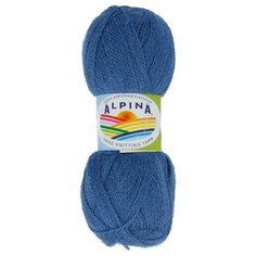 Пряжа Alpina "KLEMENT" 80% альпака, 20% мериносовая шерсть №06 джинсовый - 4 мотка по 50 г