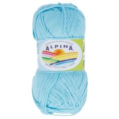Пряжа Alpina "XENIA" 100% мерсеризованный хлопок №122 св. голубой - 10 мотков по 50 г