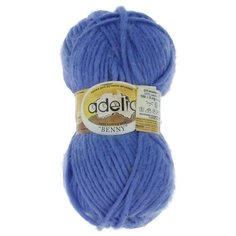 Пряжа Adelia "BENNY" 100% шерсть №733 св.синий - 5 мотков по 100 г