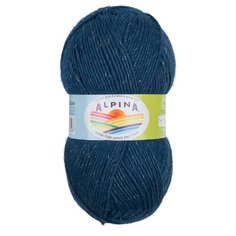 Пряжа Alpina "STELLA" 50% альпака, 45% мериносовая шерсть, 5% металлизированный полиамид с люрексом №96 т. синий - 3 мотка по 100 г