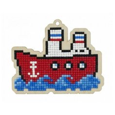 Мозаика на дереве Гранни "Пароход"