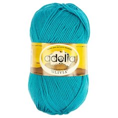 Пряжа Adelia "OLIVIA" 60% акрил, 40% шерсть №06 бирюза - 5 мотков по 100 г