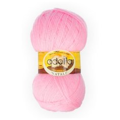 Пряжа Adelia "NATALI" 100% акрил №04 розовый - 10 мотков по 50 г