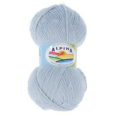 Пряжа Alpina "STELLA" 50% альпака, 45% мериносовая шерсть, 5% металлизированный полиамид с люрексом №85 св.голубой - 3 мотка по 100 г