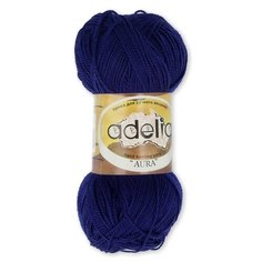 Пряжа Adelia "AURA" 100% акрил №075 т. синий - 10 мотков по 50 г