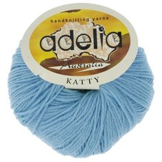 Пряжа Adelia "KATTY" 100% шерсть №16 голубой - 10 мотков по 50 г