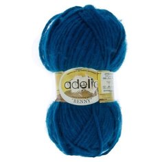 Пряжа Adelia "BENNY" 100% шерсть №747 бирюзовый - 5 мотков по 100 г